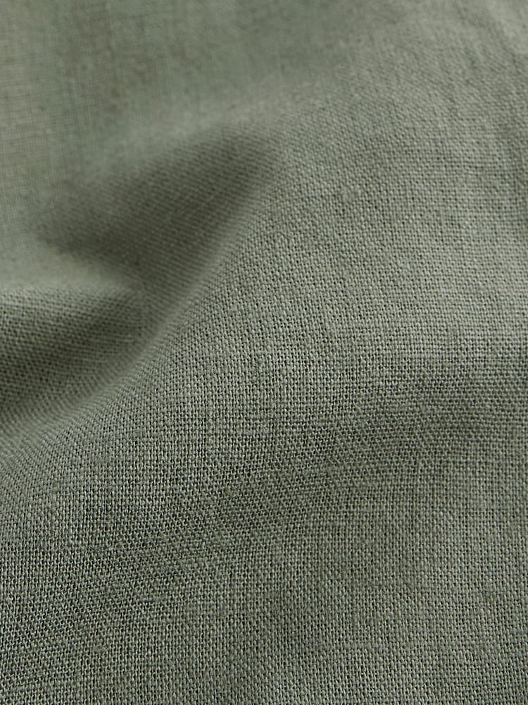 Sage Green Linen Viscose Shorts - Image 9 of 9