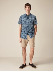 Stone Linen Viscose Shorts - Image 2 of 10