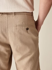 Stone Linen Viscose Shorts - Image 5 of 10