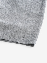 Grey Linen Viscose Shorts - Image 2 of 4