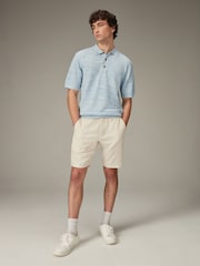 Ecru White Linen Viscose Shorts - Image 2 of 10
