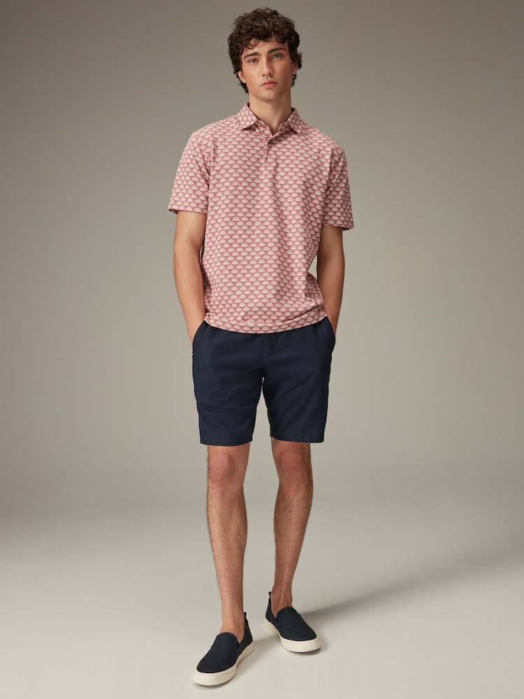 Marineblau/blau - Shorts aus Leinen und Viskose - Bild 2 von 11