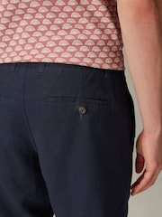 Marineblau/blau - Shorts aus Leinen und Viskose - Bild 6 von 11