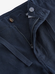 Marineblau/blau - Shorts aus Leinen und Viskose - Bild 8 von 11