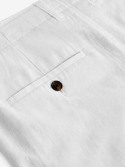 White Linen Viscose Shorts - Image 10 of 11