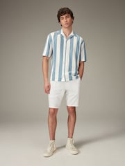 White Linen Viscose Shorts - Image 3 of 11