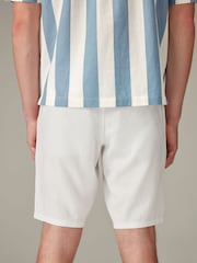 White Linen Viscose Shorts - Image 4 of 11