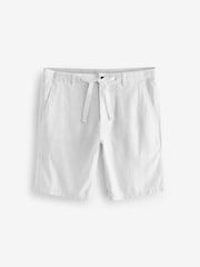 White Linen Viscose Shorts - Image 7 of 11
