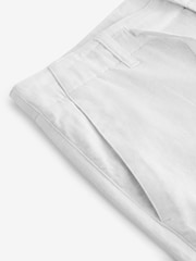 White Linen Viscose Shorts - Image 8 of 11