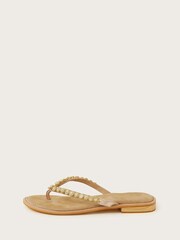 Monsoon Gold Easy Toe Post Sandals - Image 2 of 3