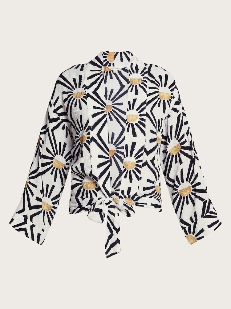 Monsoon Zamora Tie Front Top - Image 5 of 5