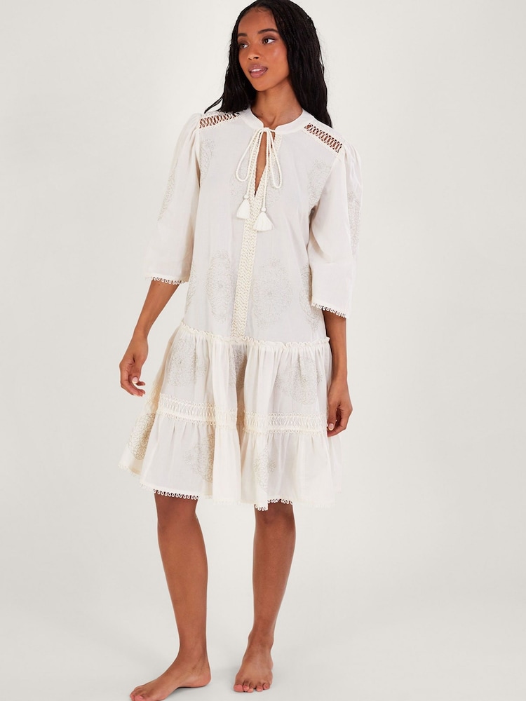 Monsoon Penny Bestickter Kaftan - Bild 1 von 4