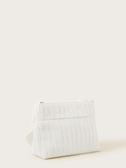 Monsoon White Pleated Bow Bag - Image 2 of 3