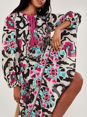 Monsoon Black Print Avelle Kaftan - Image 3 of 5