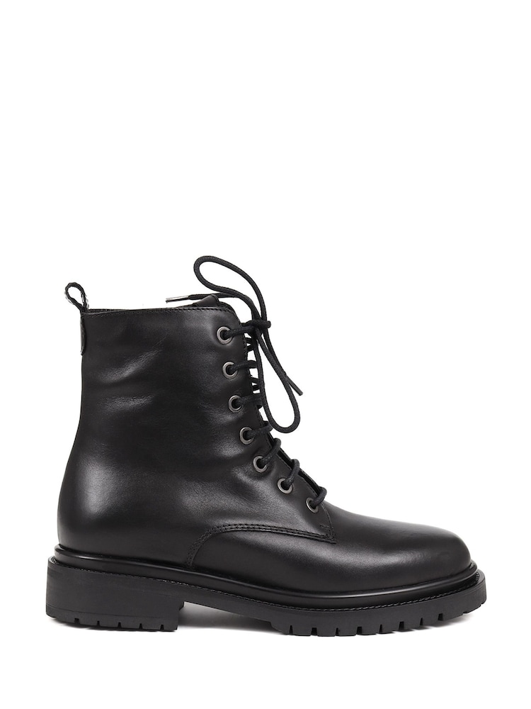 Jones Bootmaker Davi Leather Lace Up Black Boots - Image 2 of 6