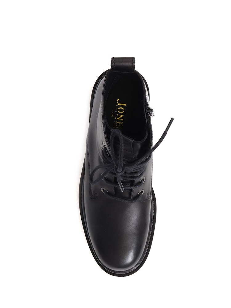 Jones Bootmaker Davi Leather Lace Up Black Boots - Image 5 of 6