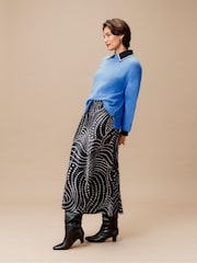 Monsoon Black Satin Dora Skirt - Image 1 of 6