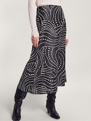 Monsoon Black Satin Dora Skirt - Image 2 of 6