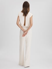 Reiss Ivory Aurelia Draped Jumpsuit - Image 5 of 6