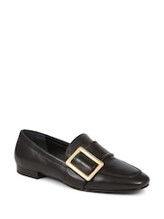 Jones Bootmaker Stefania Leather Slip-On Black Shoes - Image 3 of 6