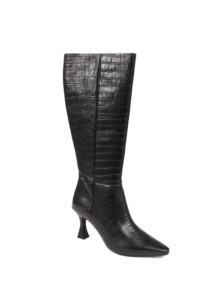 Jones Bootmaker Knee-High Leather Heeled Black Boots - Image 2 of 5