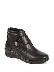 Pavers Leather Ankle Black Boots - Image 2 of 5