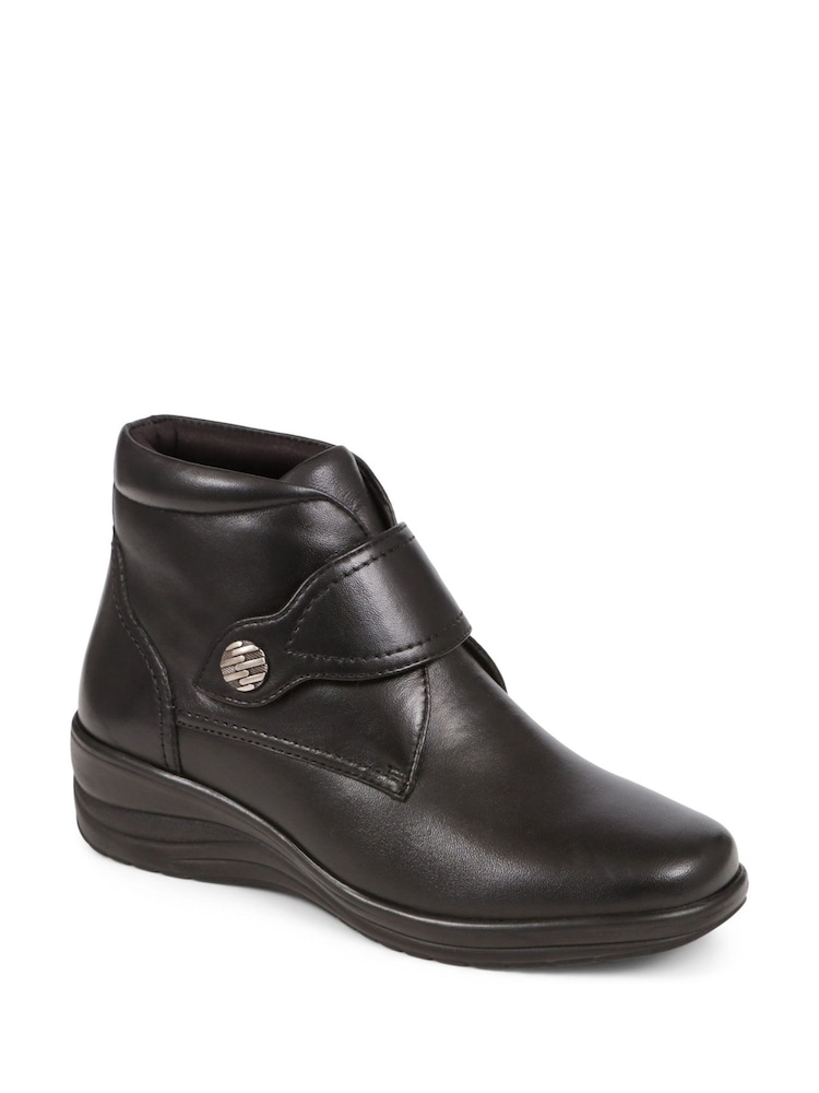 Pavers Leather Ankle Black Boots - Image 2 of 5