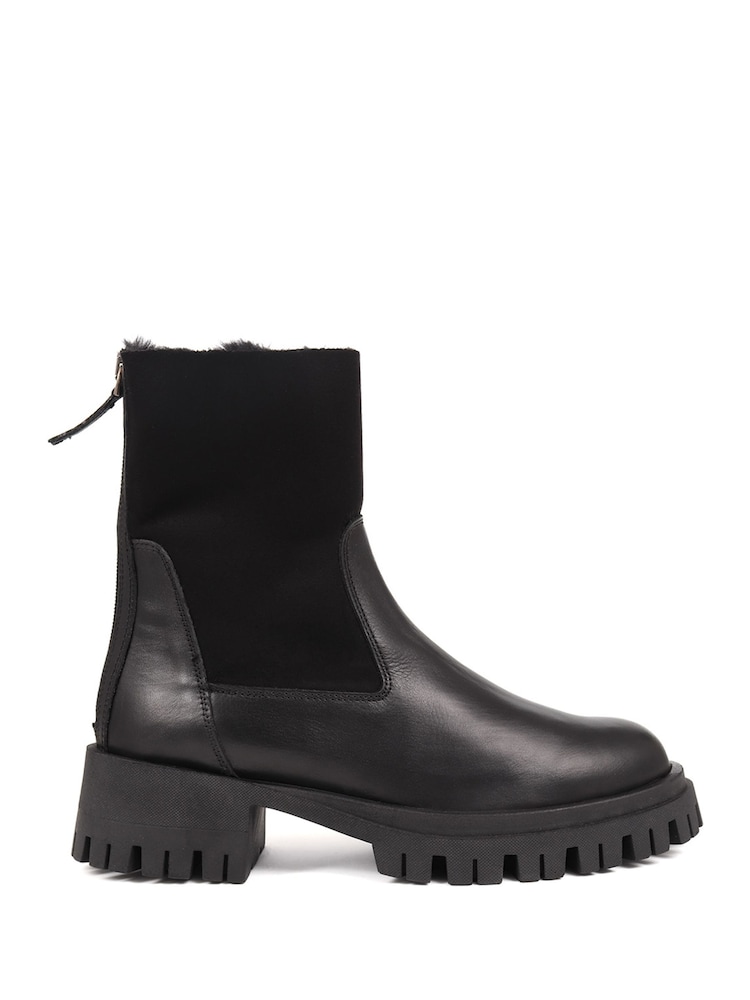 Jones Bootmaker Leonarda Heeled Ankle Black Boots - Image 1 of 5