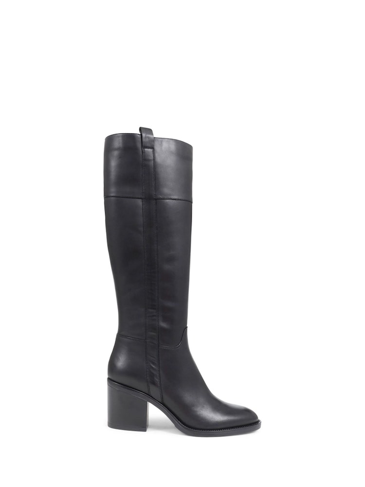 Jones Bootmaker Carmine Leather Knee High Black Boots - Image 2 of 5