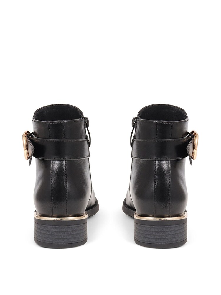 Pavers Black Buckle Detail Ankle Boots - Image 3 of 5