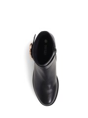 Pavers Black Buckle Detail Ankle Boots - Image 4 of 5