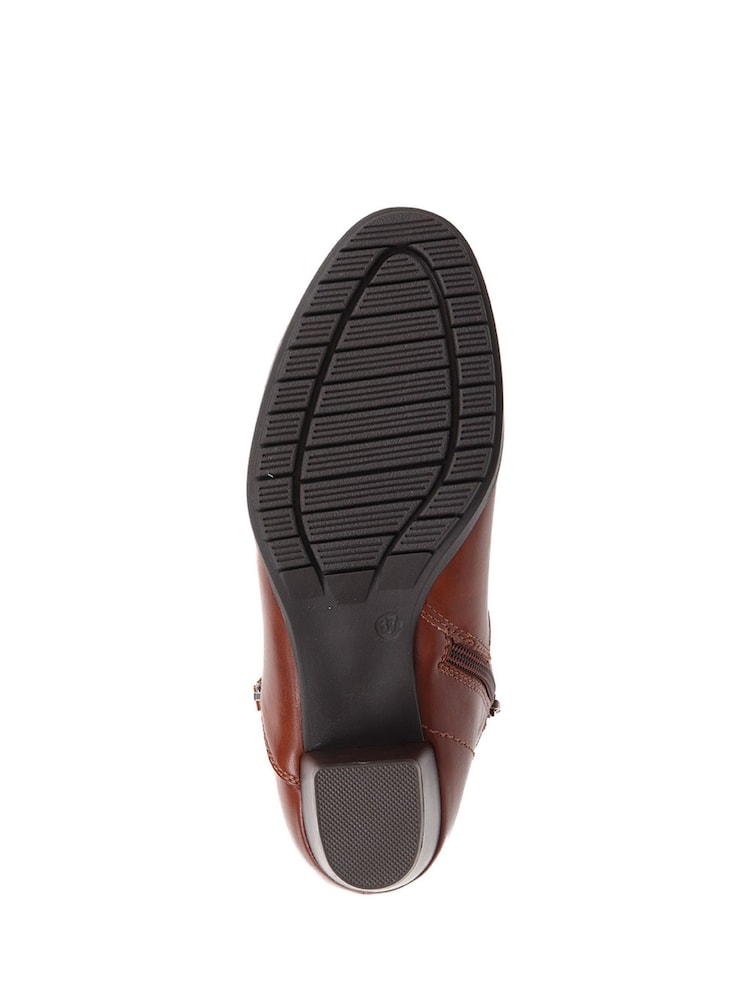 Pavers Brown Block Heel Ankle Boots - Image 5 of 5