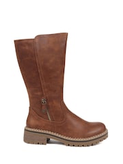 Pavers Brown Pavers Casual Long Black Boots - Image 1 of 5