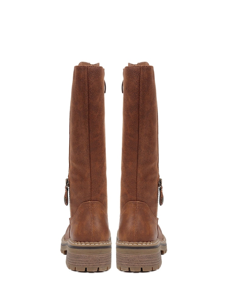 Pavers Brown Pavers Casual Long Black Boots - Image 3 of 5