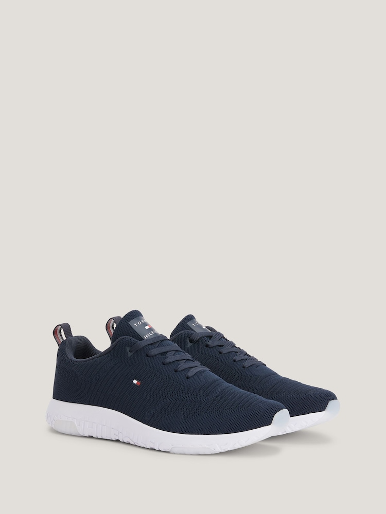Tommy Hilfiger Blue Corporate Knit Runner Trainers - Image 1 of 5