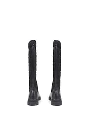 Pavers Black Quilted Knee Length Boots - Image 3 of 5