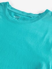 Blue Aqua Regular Fit Essential Crew Neck T-Shirt - Image 7 of 8