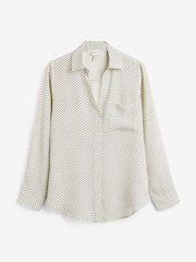 River Island Cream 100% Cotton Geo Printed Shirt - Image 4 of 5