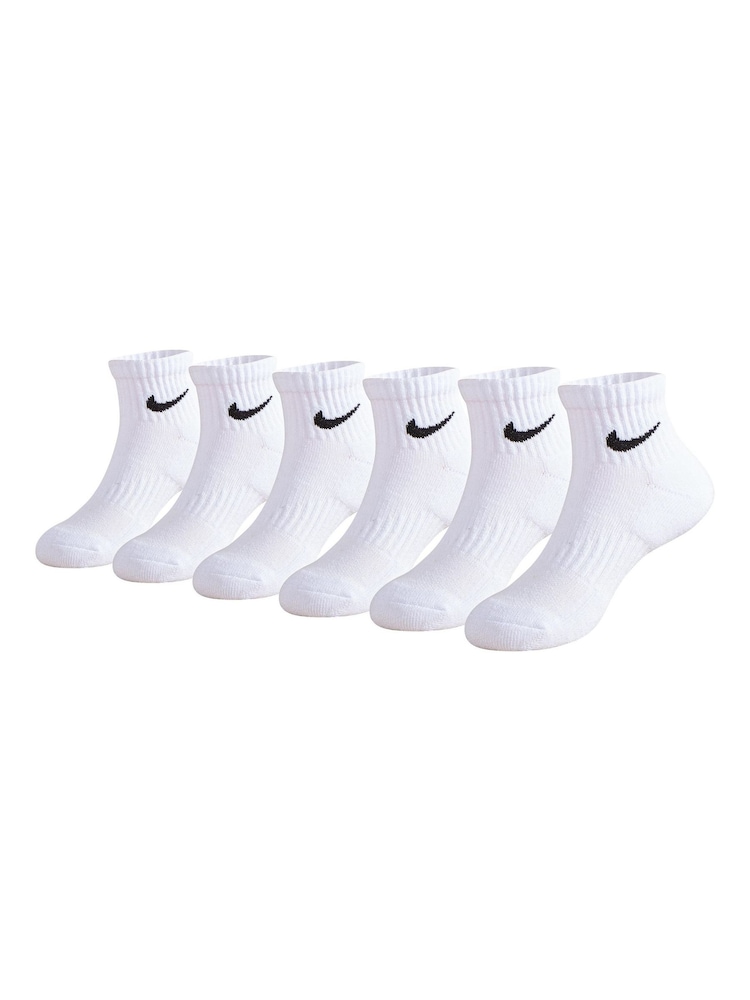 Nike White Kids Little Performance Ankle Socks 6 Pack - Image 1 of 4