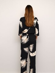 Kaffe Black Rutie 3/4 Sleeve Jumpsuit - Image 2 of 5