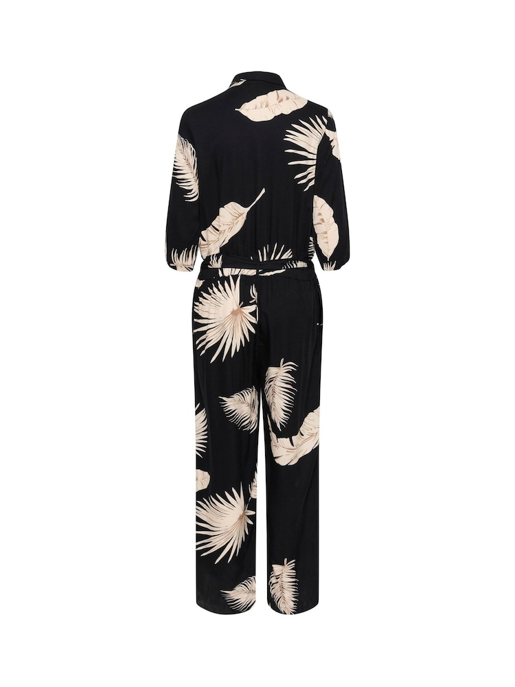 Kaffe Black Rutie 3/4 Sleeve Jumpsuit - Image 5 of 5 Kaffe Black Rutie 3/4 Sleeve Jumpsuit - Image 5 of 5