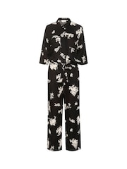 Kaffe Black Rutie 3/4 Sleeve Jumpsuit - Image 5 of 6