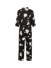 Kaffe Black Rutie 3/4 Sleeve Jumpsuit - Image 6 of 6