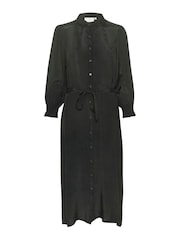 Kaffe Emine Maxi Pocket Black Shirt Dress - Image 5 of 6