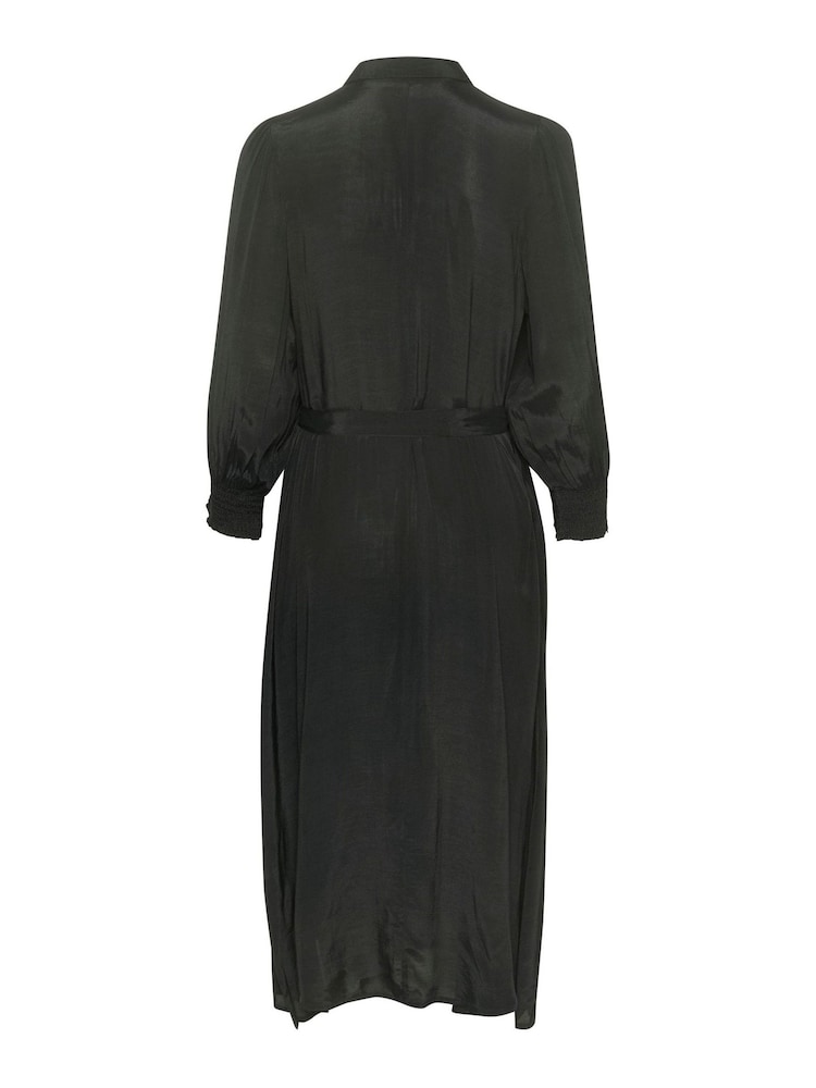 Kaffe Emine Maxi Pocket Black Shirt Dress - Image 6 of 6