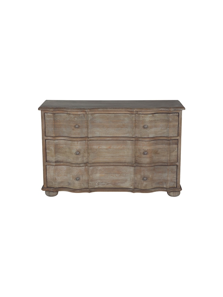 Feather & Black Weathered Oak Emporium Grande 3 Drawer Chest - Image 3 of 3