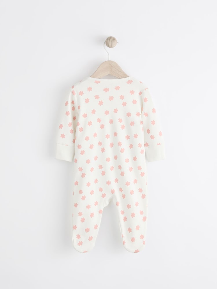 Pink/Cream Minnie Mouse License Baby Sleepsuit and Bib Set (0mths-2yrs) - Image 2 of 7