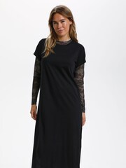 Kaffe Celina Full Length 100% Cotton T-Shirt Dress - Image 3 of 7