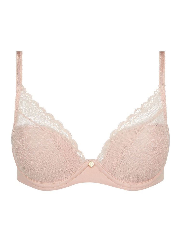 Chantelle Dusky Pink Norah Chic Soft Feel Plunge Underwired T-Shirt Bra - Image 5 of 5