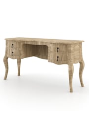 Feather & Black Pale Weathered Oak Salcombe Dressing Table and Stool - Image 3 of 3